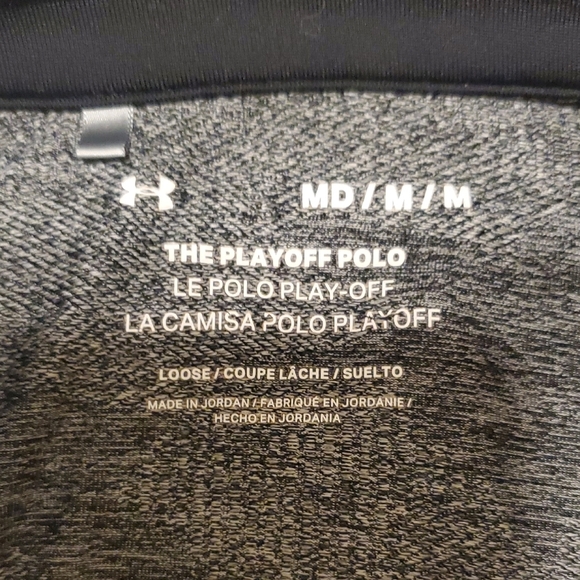 Under Armour Black and Gray Camouflage Playoff Polo Shirt - Picture 2 of 5